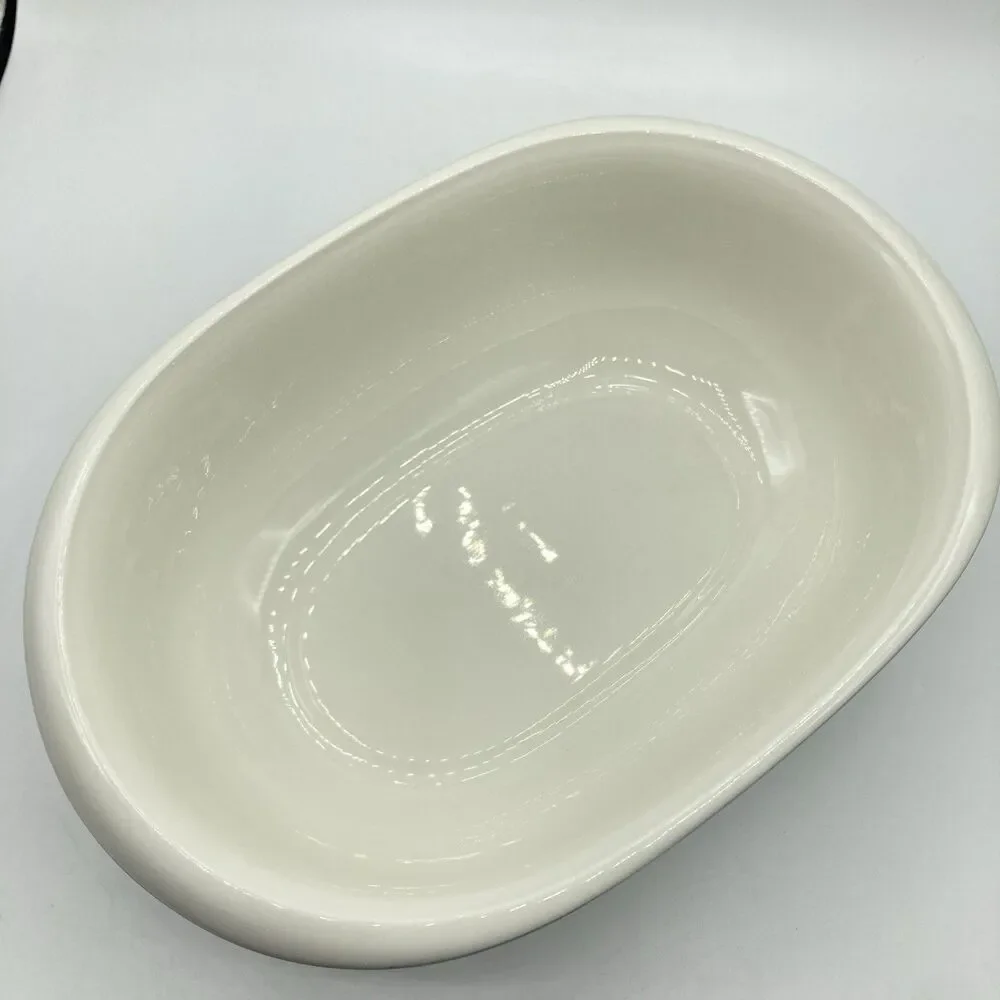 Vtg Villeroy & Boch Albertina 3 QT Oval Microwave Baker w/ Lid W Germany #1748